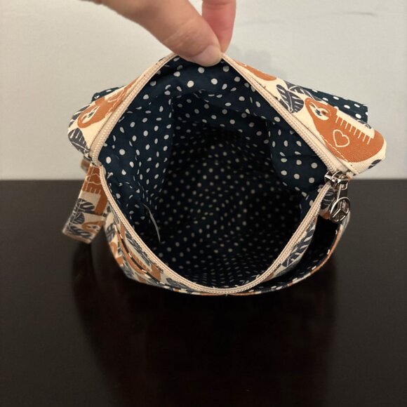 Bungalow 360 Orange & Blue Sloth Small Canvas Messenger Bag - Picture 13 of 13